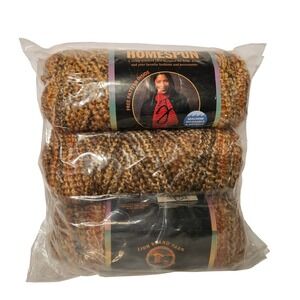 Lion Brand Homespun Yarn 318 Sierra Brown Tan Variegated 6oz Lot of 3 Skeins *
